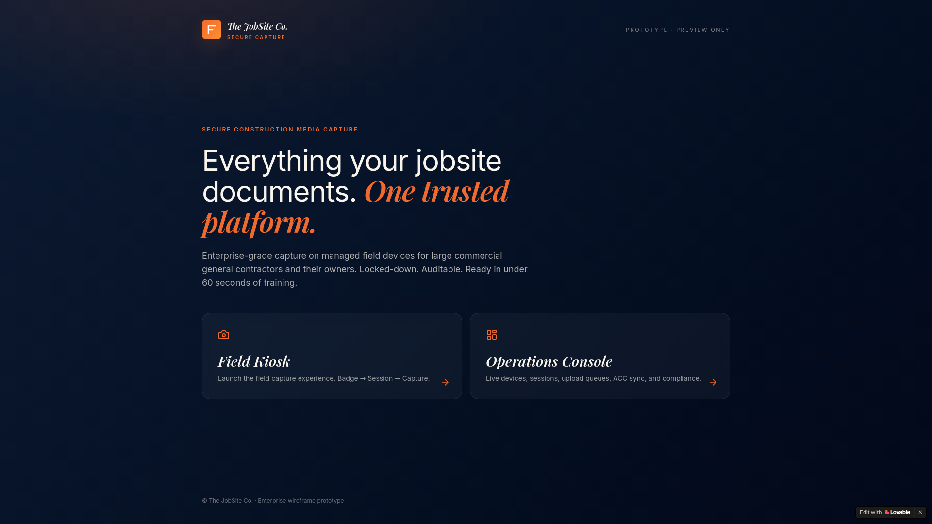 Preview of Secure Capture